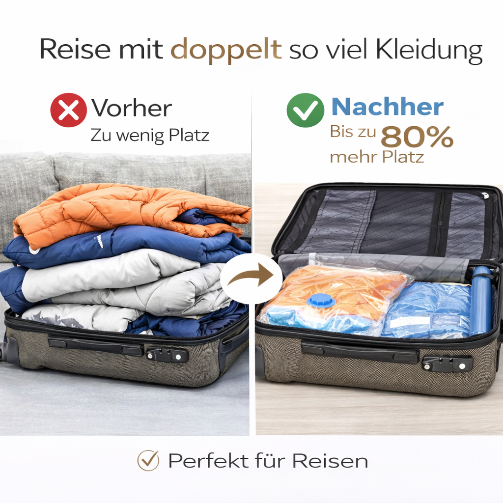 SpaceSaver-Bags 👉 Endlich passt alles in den Koffer – ohne Umpacker, ohne Stress