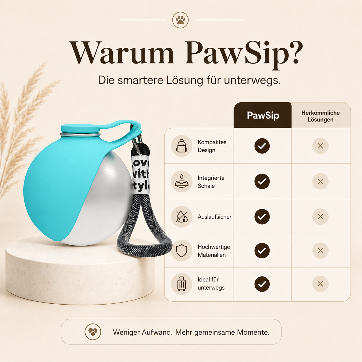 PawSip – Die clevere 2-in-1 Outdoor-Flasche für deinen Hund